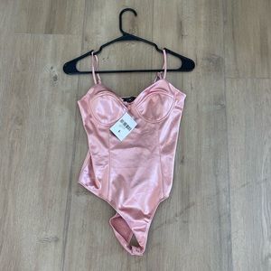 Forever 21 Pink Chrome Bodysuit